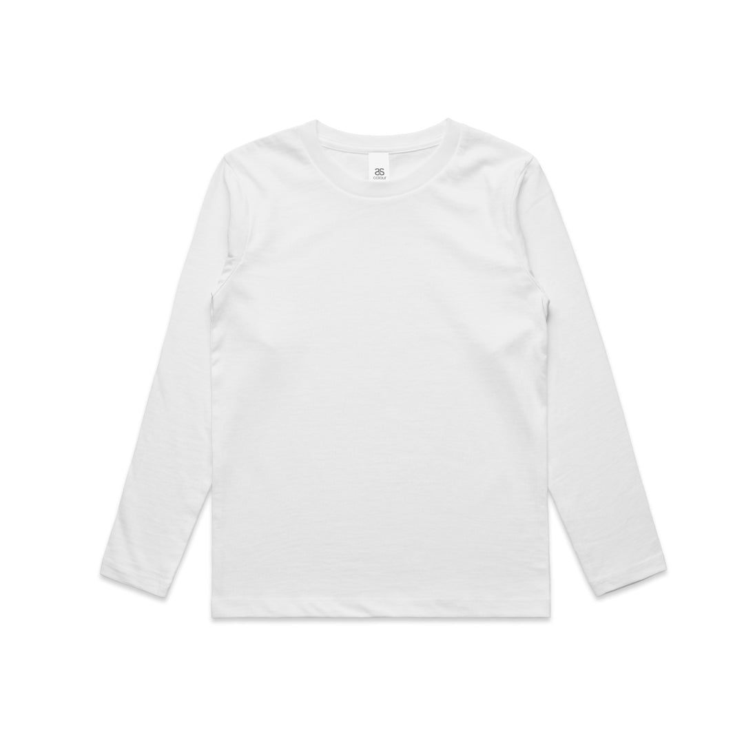 House of Uniforms The Kids Staple Tee | Long Sleeve AS Colour White