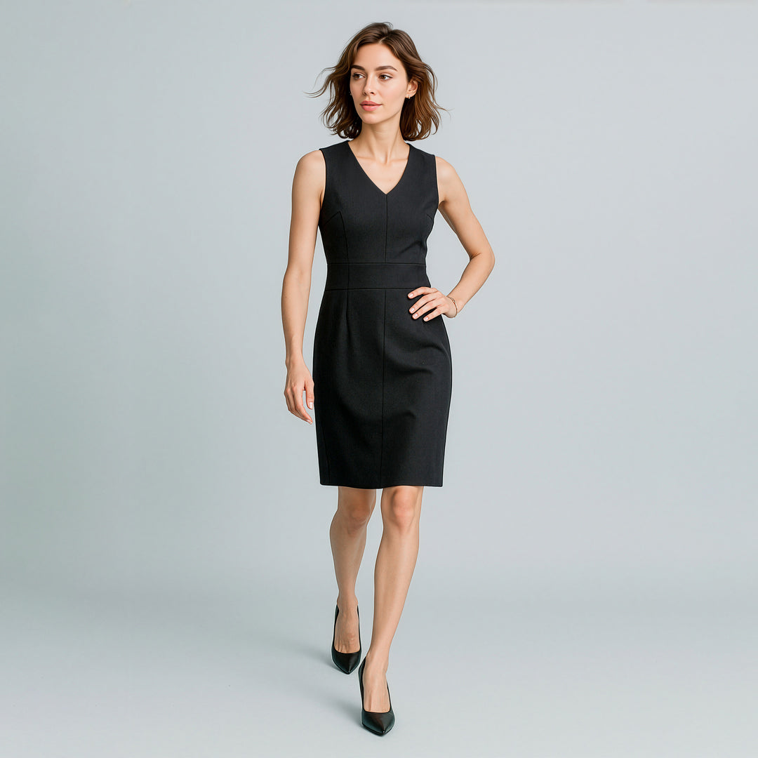 Biz Corporates The Cool Stretch Dress | V Neck | Sleeveless Dresses