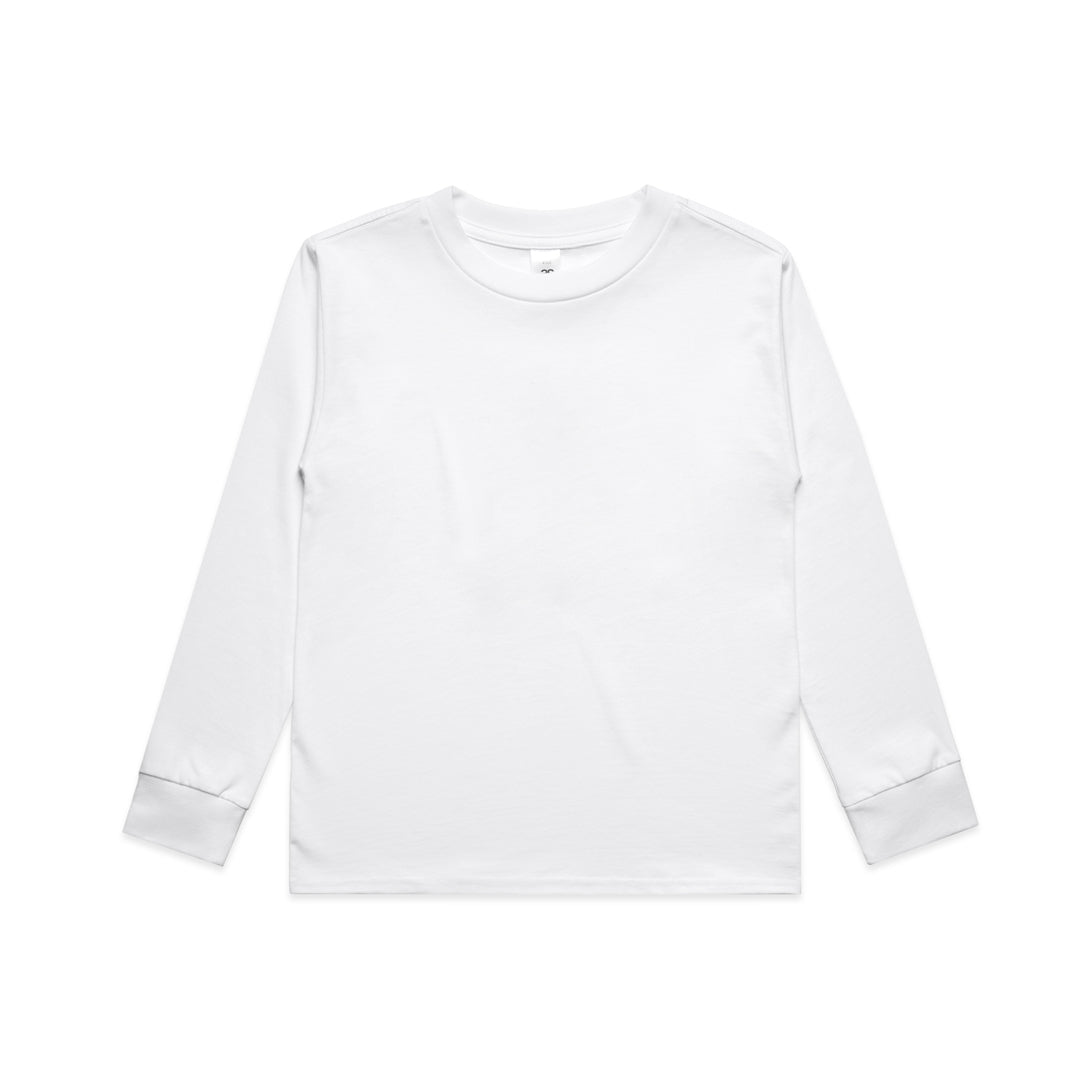 House of Uniforms The Kids Classic Tee | Long Sleeve AS Colour White