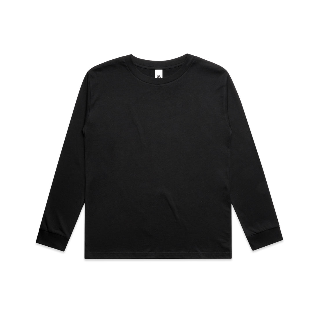 House of Uniforms The Youth Classic Tee | Long Sleeve AS Colour Black