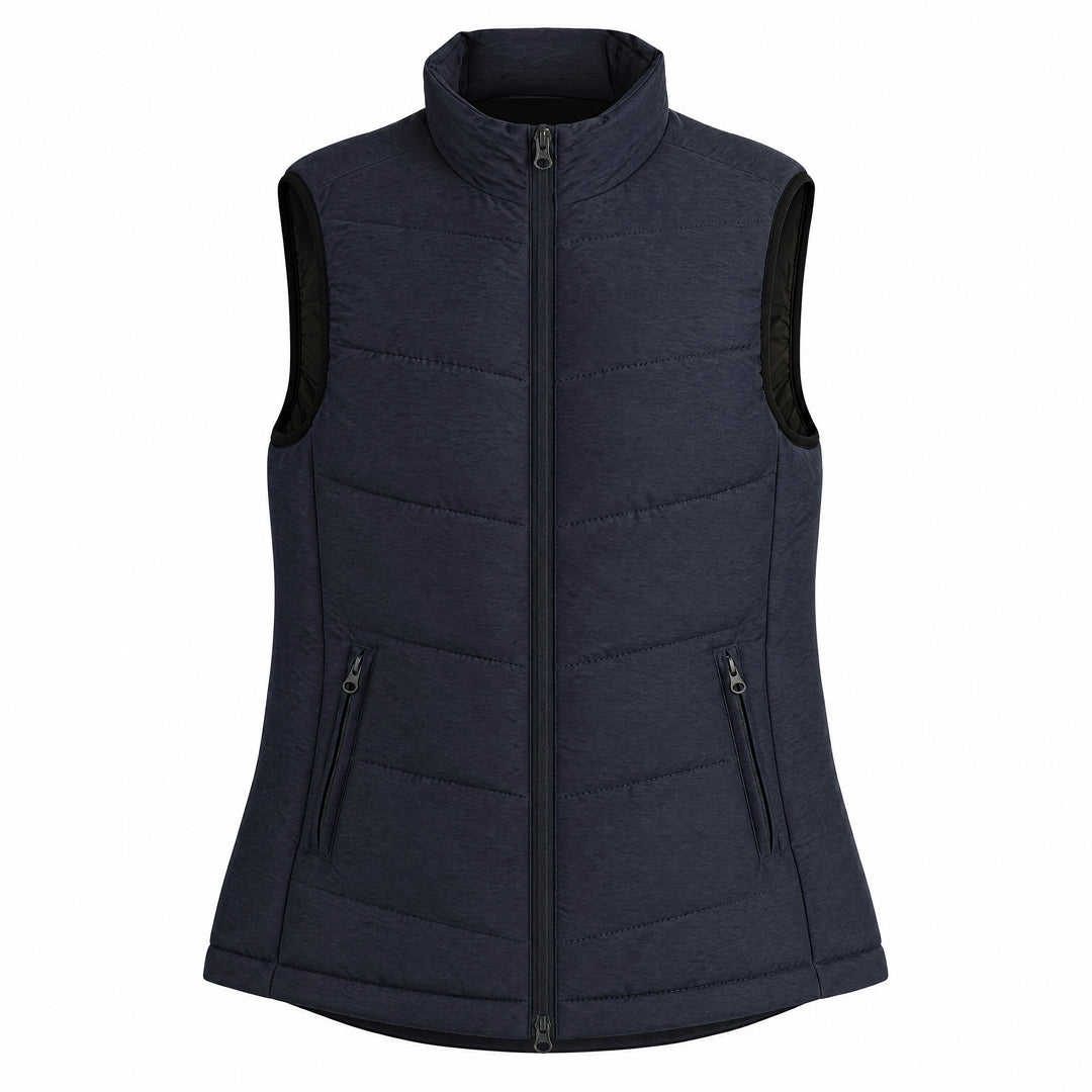 Stencil The Outlander Vest | Ladies Navy Marle Coats & Jackets