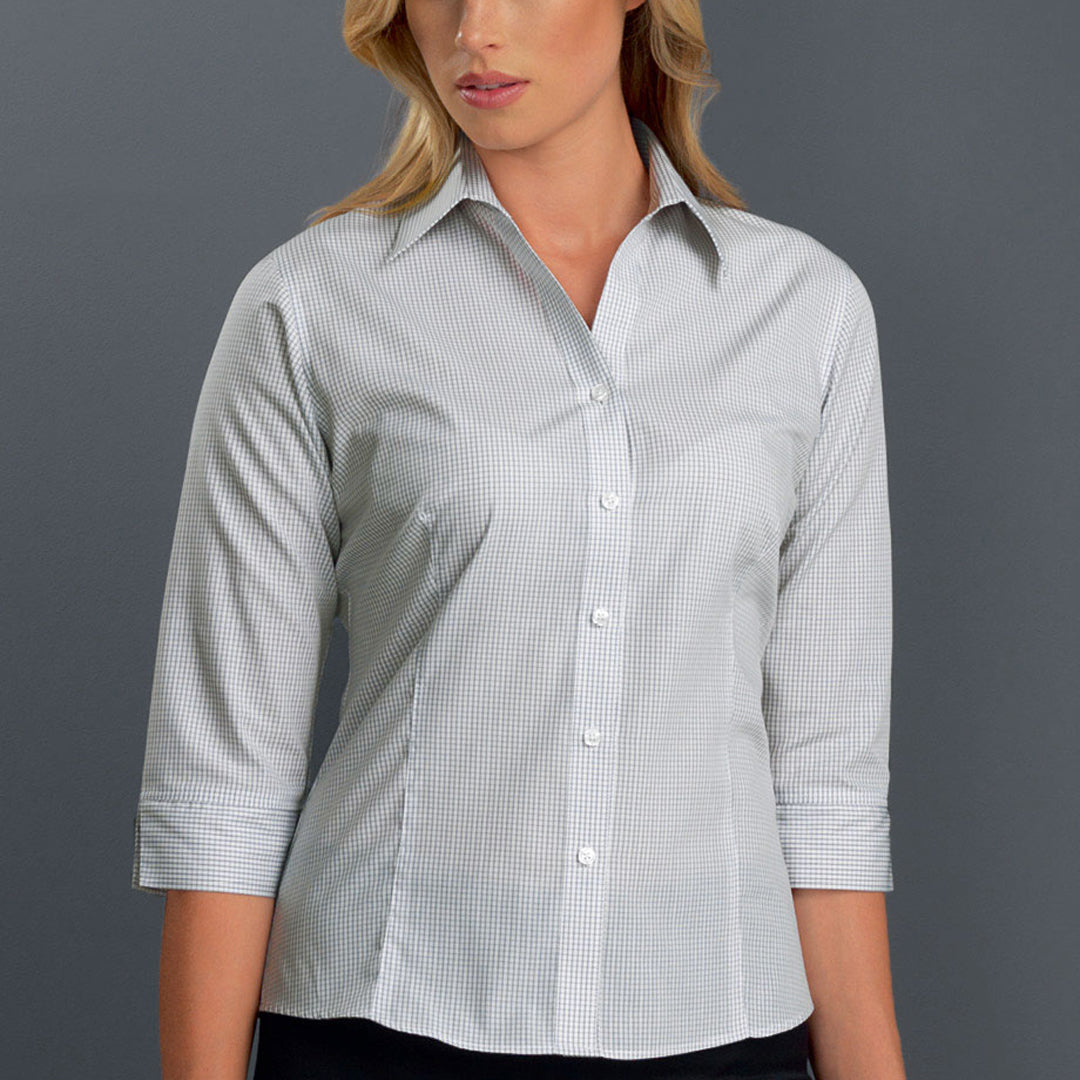 House of Uniforms The Moscow Shirt | Ladies | Short and 3/4 Sleeve John Kevin Grey