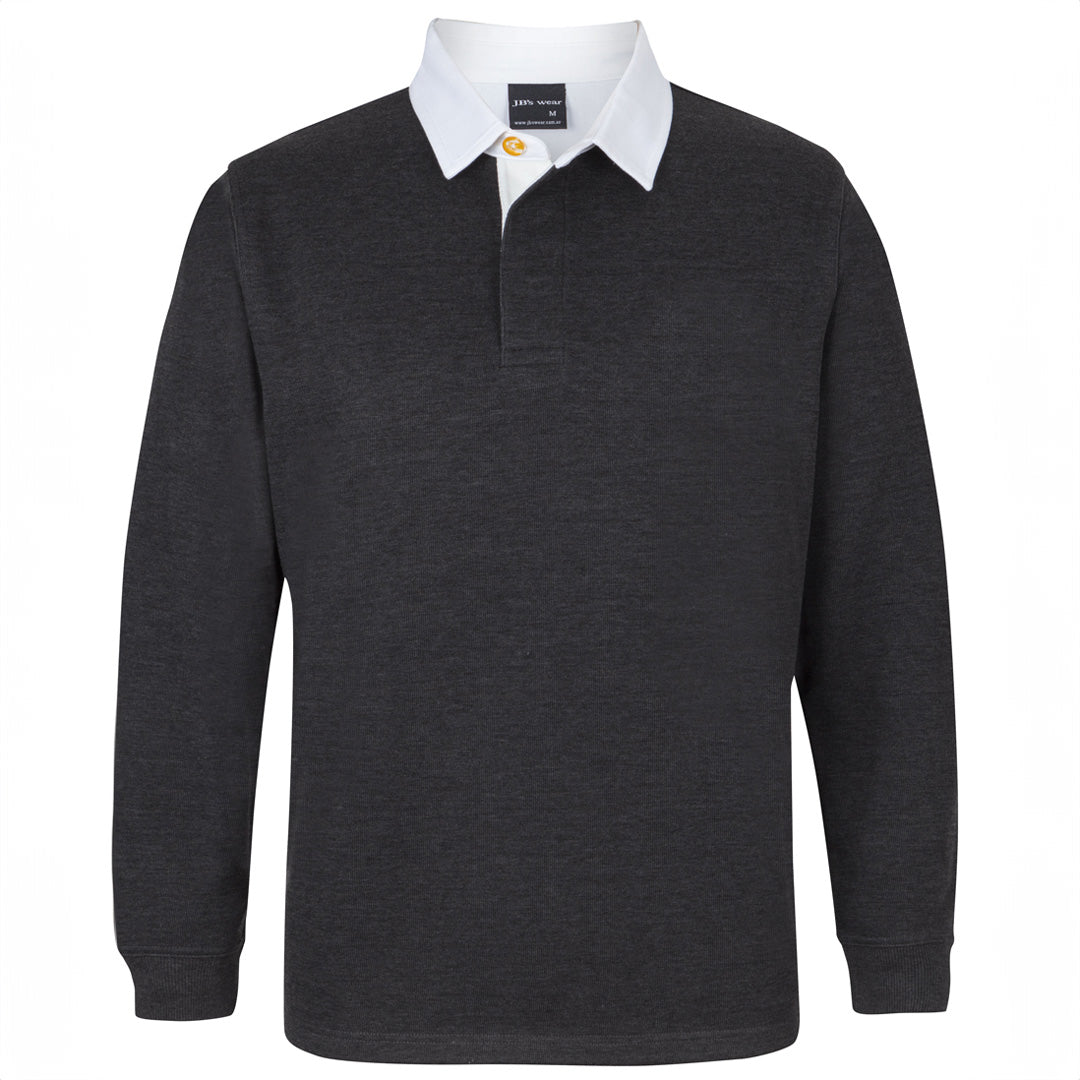 House of Uniforms The Rugby Top | Adults Jbs Wear Graphite Marle/White