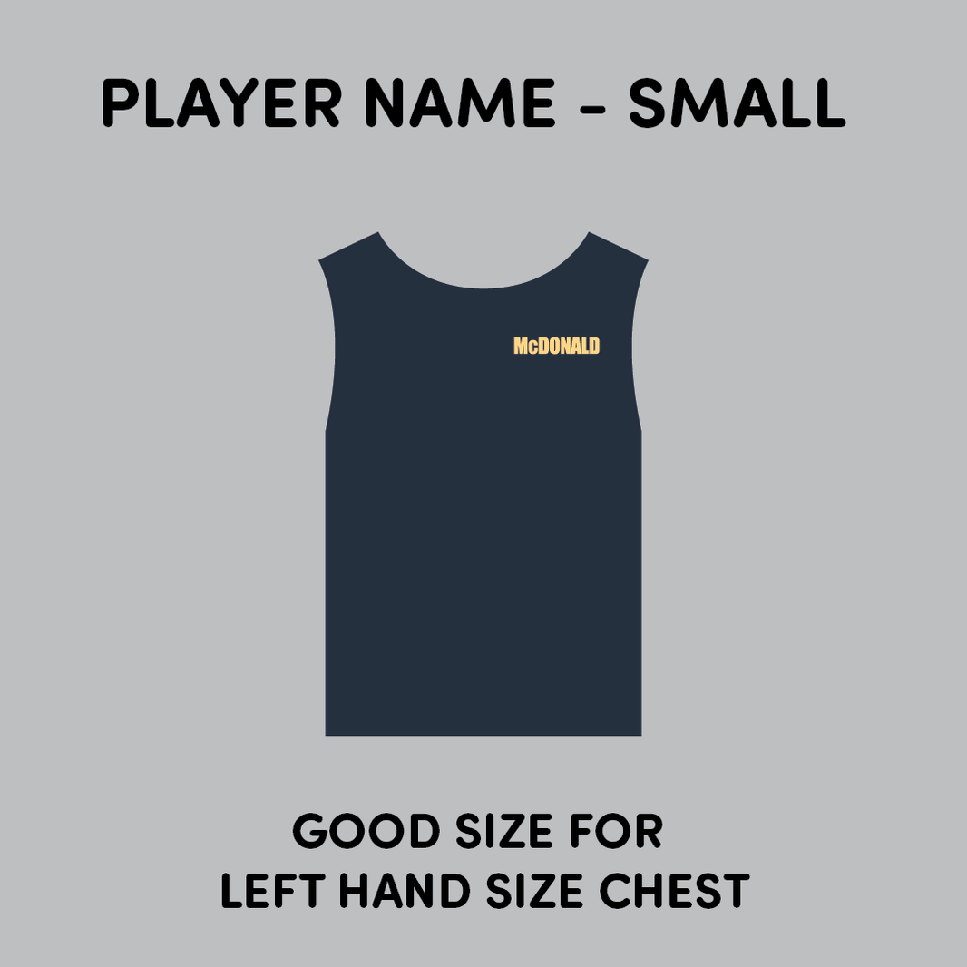 Player Names | House of Uniforms | Melbourne | Australia