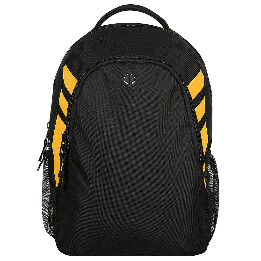 House of Uniforms The Tasman Backpack Aussie Pacific Black/Gold