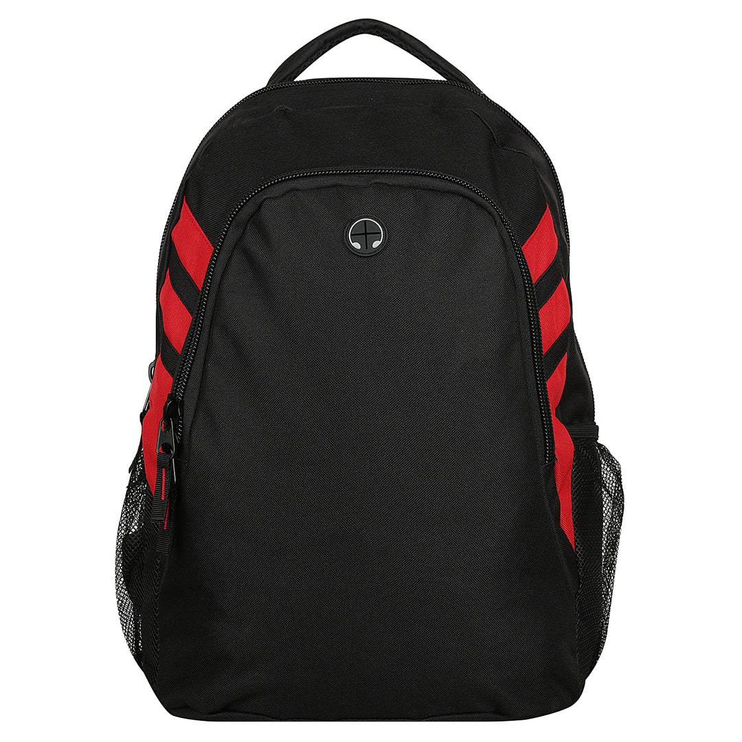 House of Uniforms The Tasman Backpack Aussie Pacific Black/Red