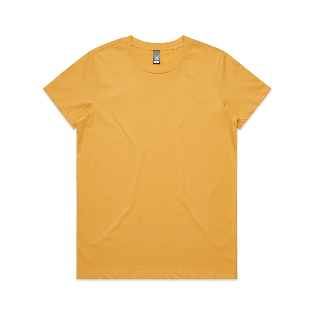 House of Uniforms The Maple Tee | Ladies | Short Sleeve AS Colour Mustard