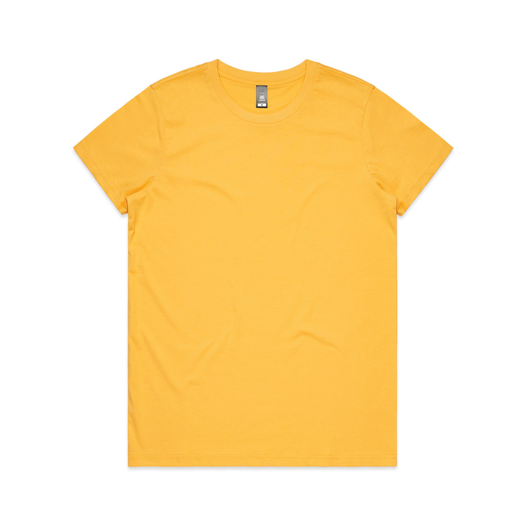 House of Uniforms The Maple Tee | Ladies | Short Sleeve AS Colour Yellow