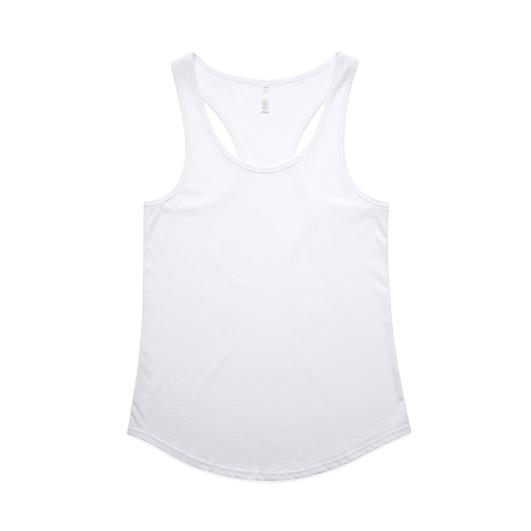 House of Uniforms The Mali Racerback Singlet | Ladies AS Colour White