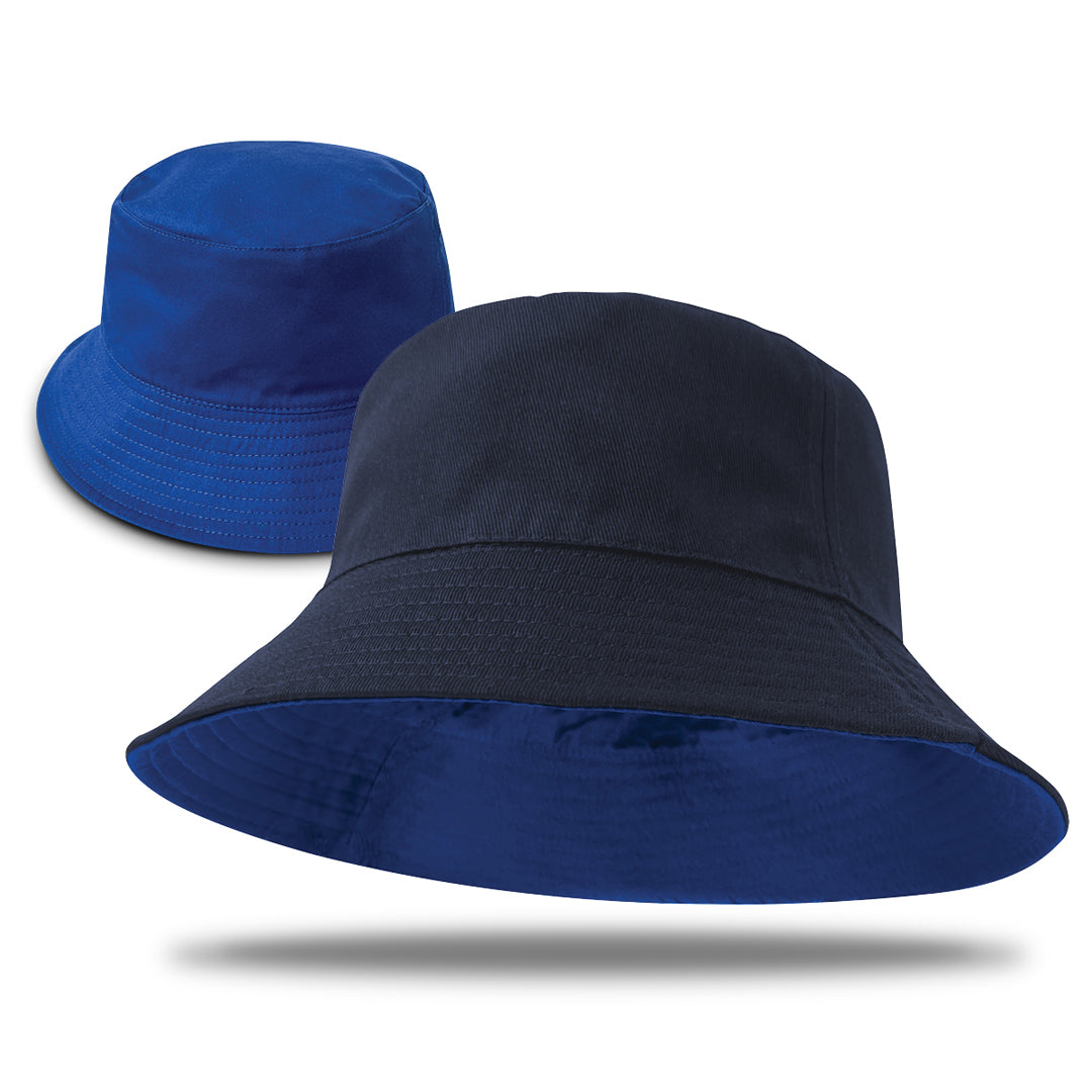 House of Uniforms The Switch Reversible Bucket Hat | Adults Legend Navy/Royal