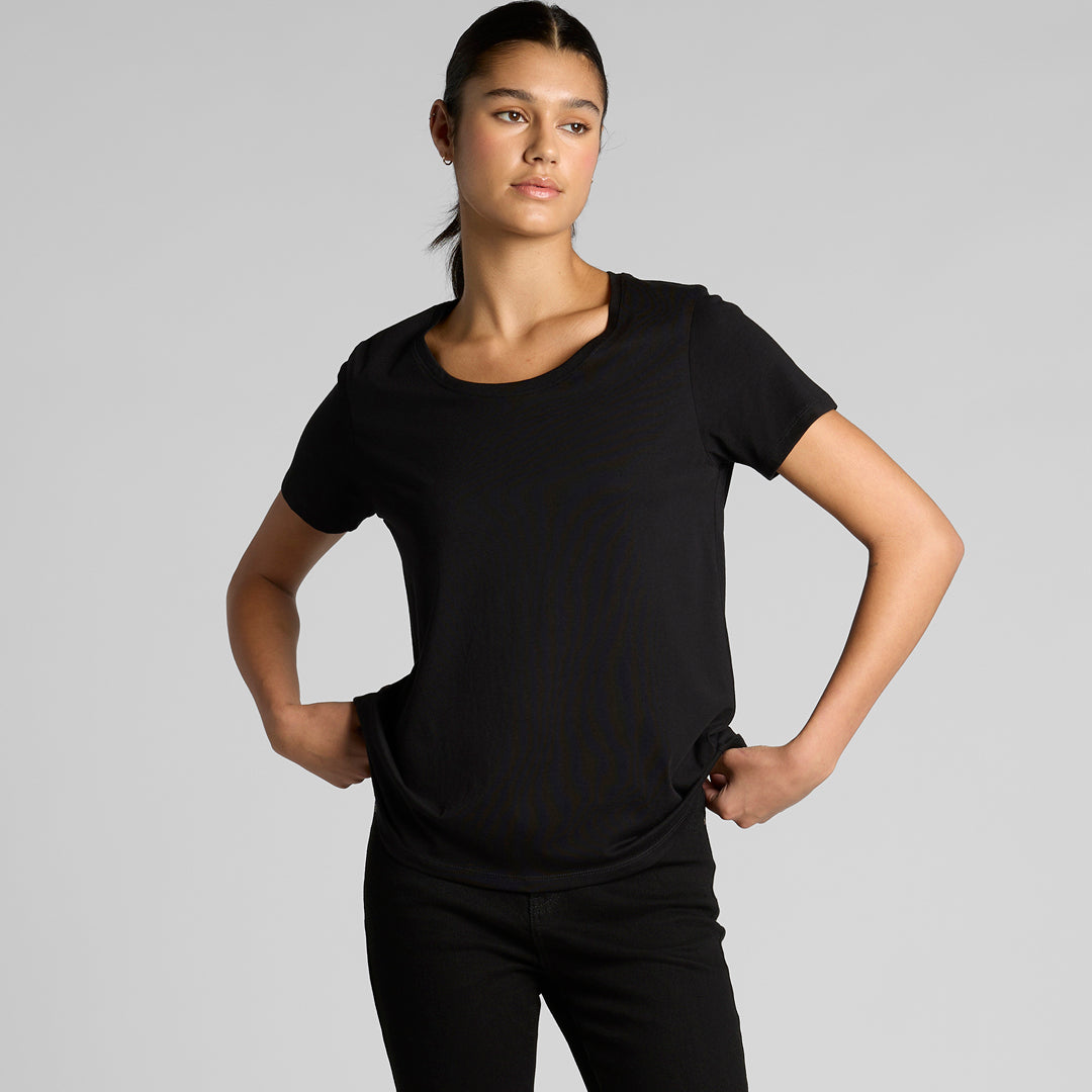 House of Uniforms The Maple Scoop Neck Tee | Ladies AS Colour 