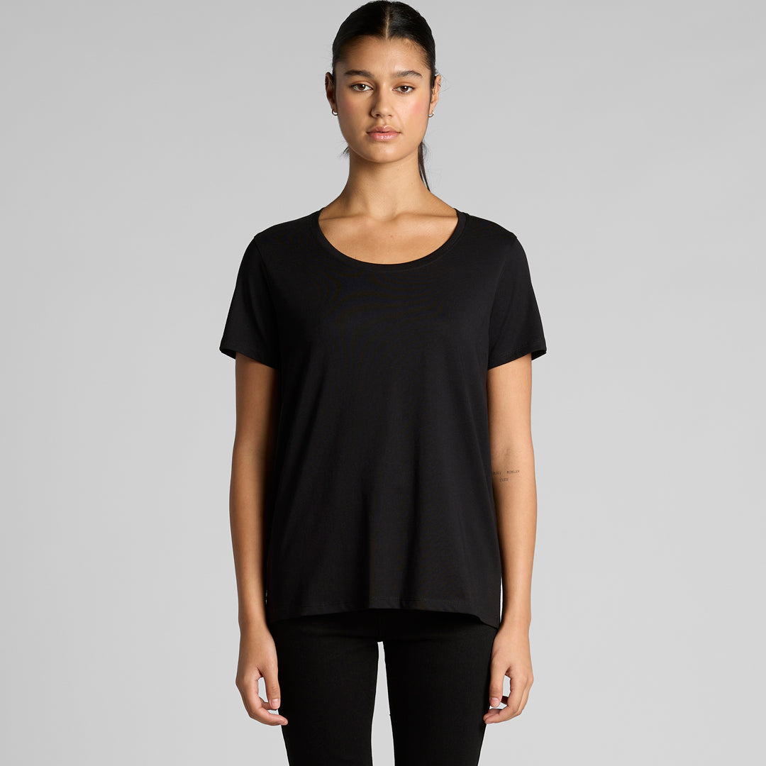 House of Uniforms The Maple Scoop Neck Tee | Ladies AS Colour 