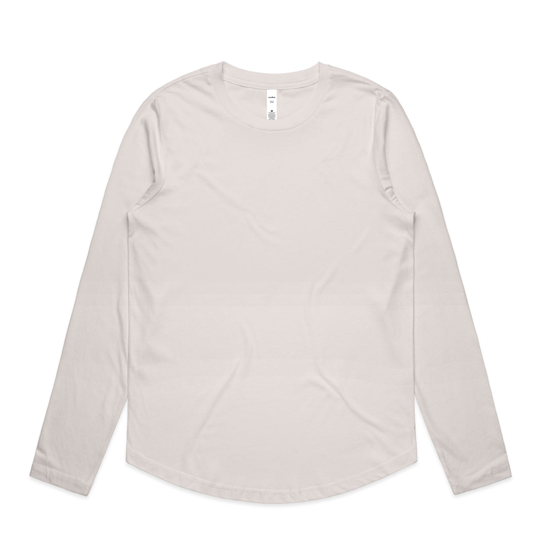 House of Uniforms The Maple Curve Tee | Ladies | Long Sleeve AS Colour Bone