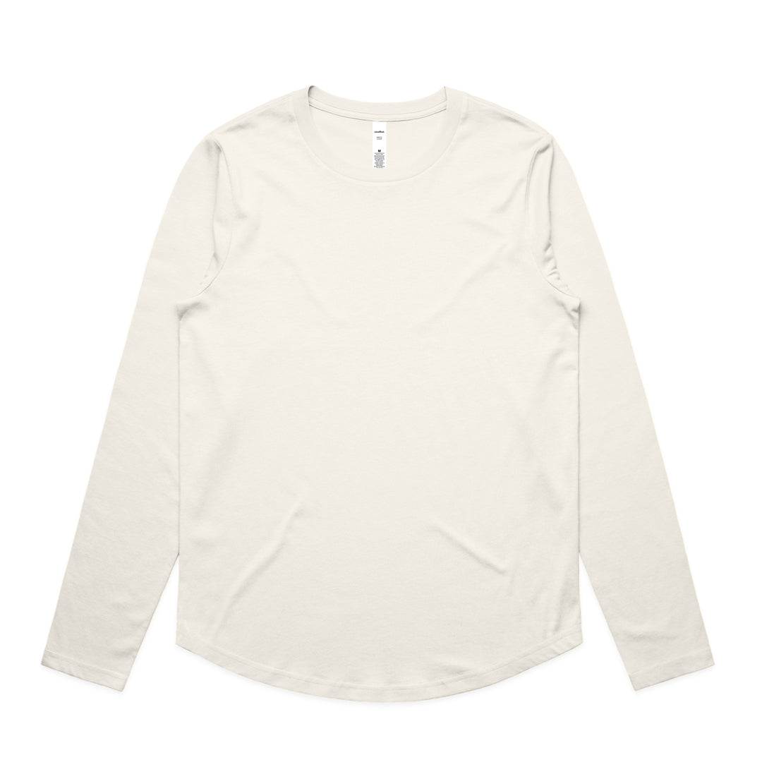 House of Uniforms The Maple Curve Tee | Ladies | Long Sleeve AS Colour Ecru