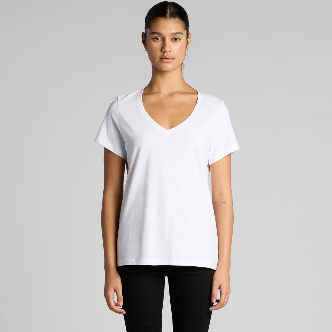 House of Uniforms The Maple V Neck Tee | Ladies AS Colour 