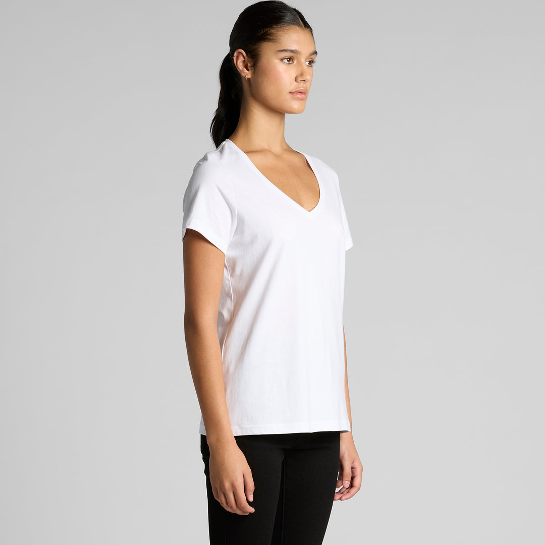 House of Uniforms The Maple V Neck Tee | Ladies AS Colour 