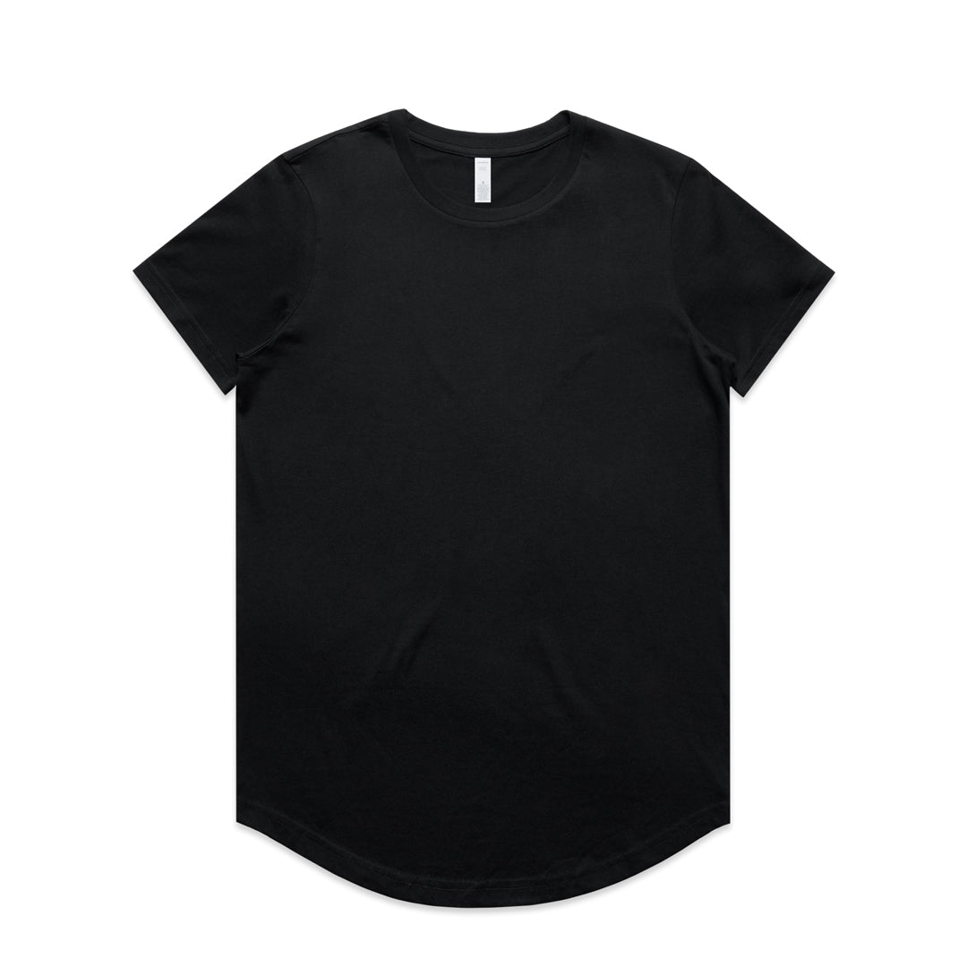 House of Uniforms The Maple Curve Tee | Ladies | Short Sleeve AS Colour Black