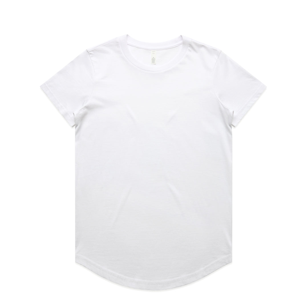 House of Uniforms The Maple Curve Tee | Ladies | Short Sleeve AS Colour White