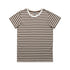 House of Uniforms The Maple Stripe Tee | Ladies AS Colour Natural/Walnut