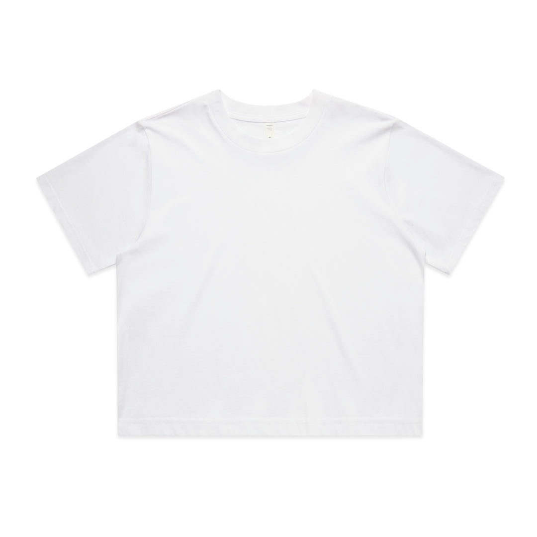 House of Uniforms The Classic Crop Tee | Ladies | Short Sleeve AS Colour White