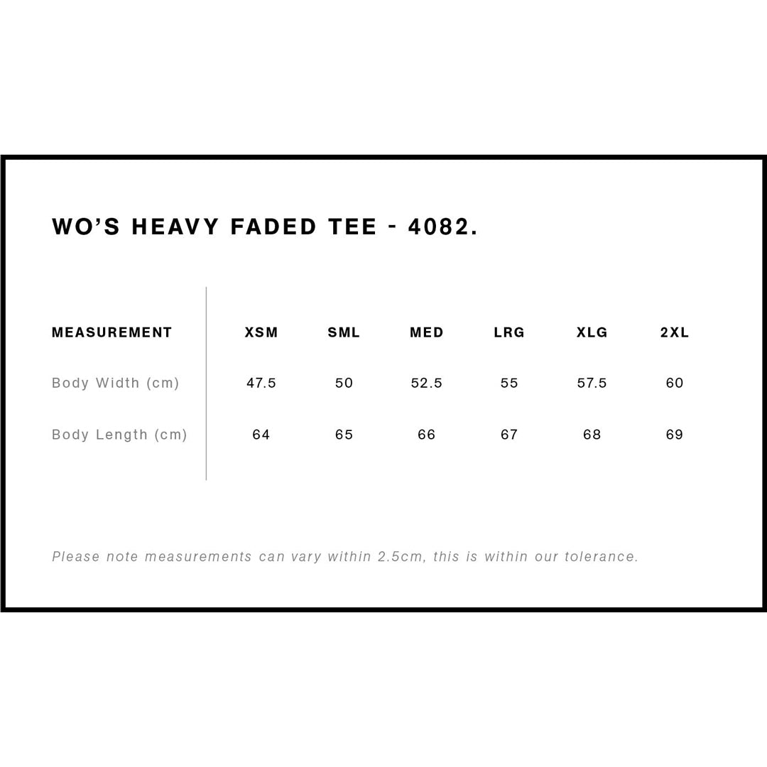House of Uniforms The Heavy Faded Tee | Ladies | Short Sleeve AS Colour 