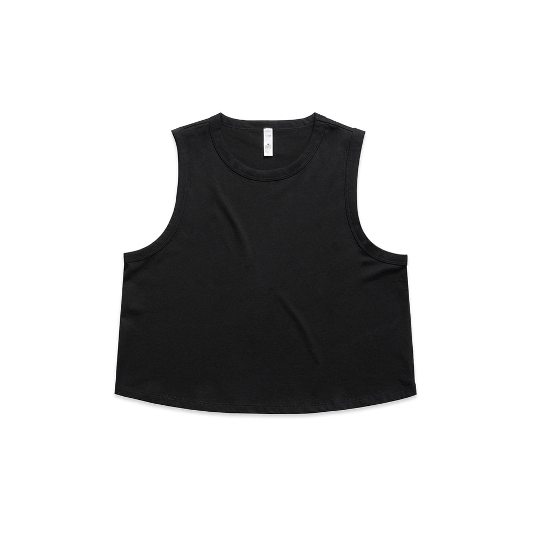 House of Uniforms The Martina Crop Tank | Ladies AS Colour Black