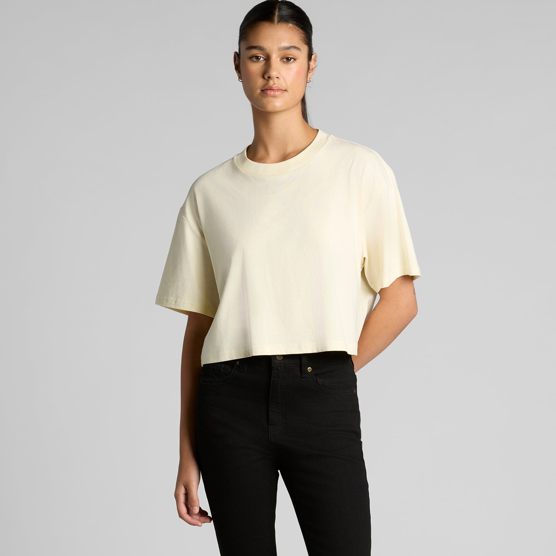 House of Uniforms The Martina Crop Tee | Ladies AS Colour 