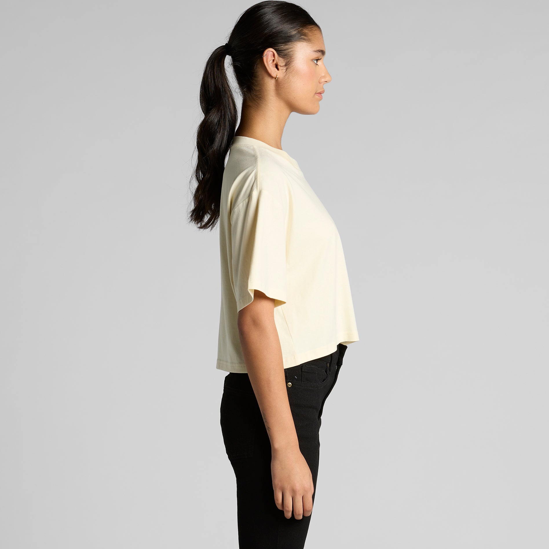 House of Uniforms The Martina Crop Tee | Ladies AS Colour 