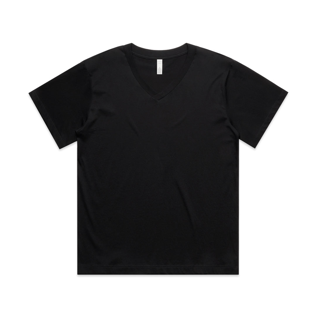 House of Uniforms The Martina V Neck Tee | Ladies AS Colour Black