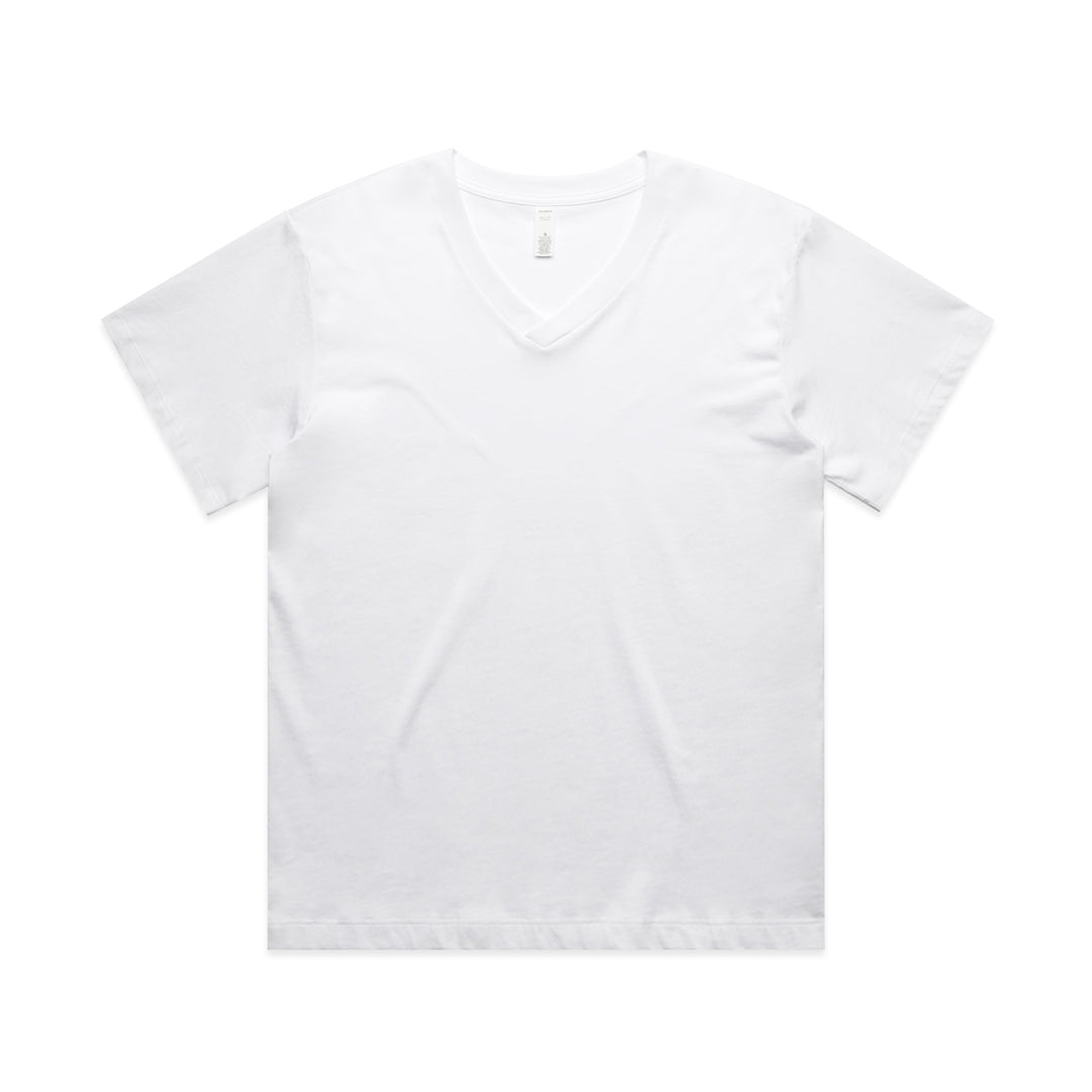 House of Uniforms The Martina V Neck Tee | Ladies AS Colour White