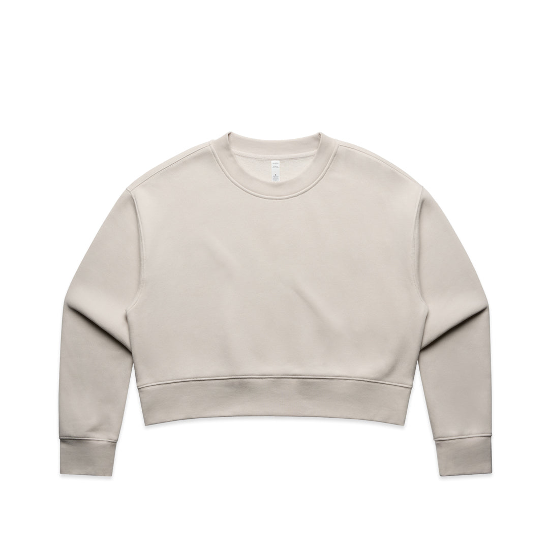 House of Uniforms The Relax Crop Crew Jumper | Ladies AS Colour Bone