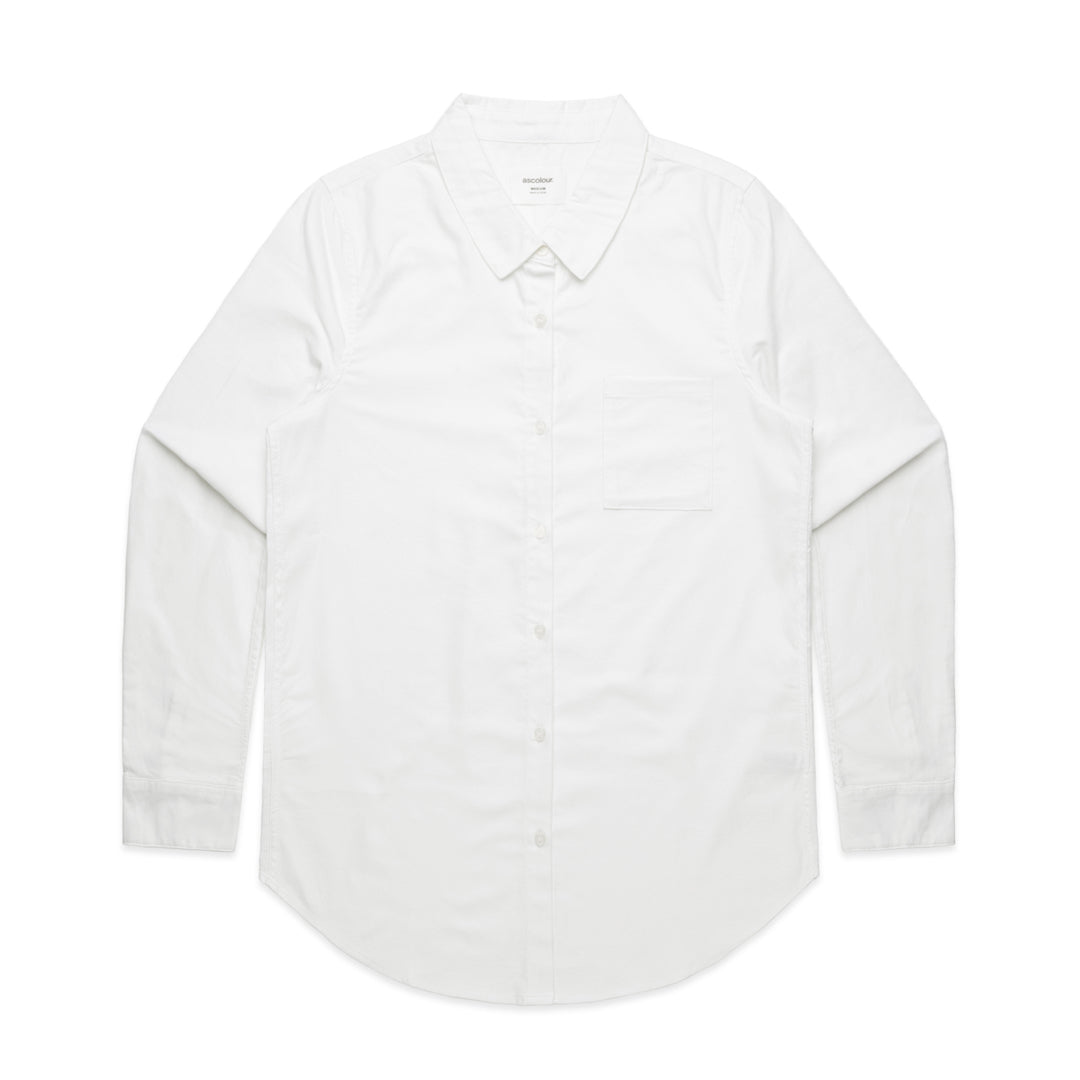 House of Uniforms The Oxford Shirt | Long Sleeve | Ladies AS Colour White