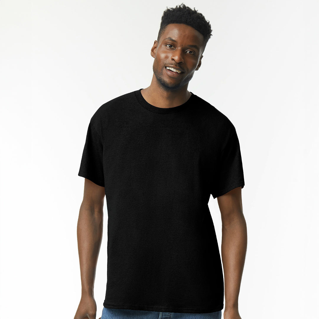 House of Uniforms The Heavy Cotton Tee | Adults Gildan Black