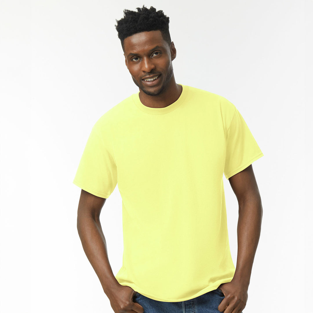 House of Uniforms The Heavy Cotton Tee | Adults Gildan Cornsilk