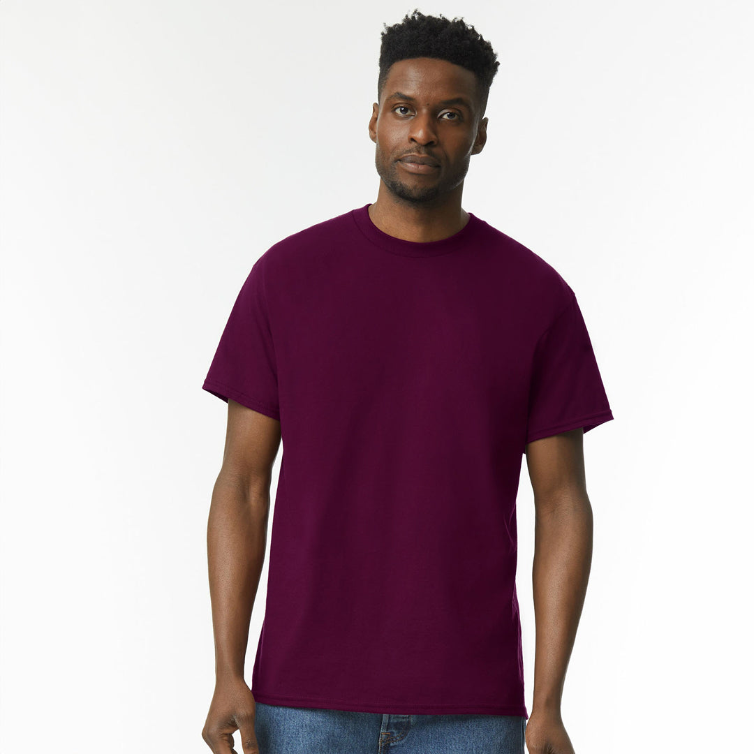 House of Uniforms The Heavy Cotton Tee | Adults Gildan Maroon