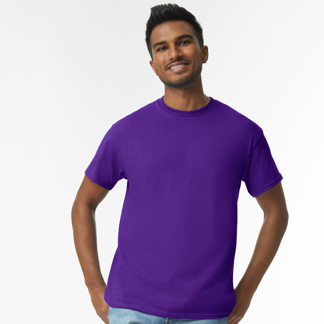 House of Uniforms The Heavy Cotton Tee | Adults Gildan Purple