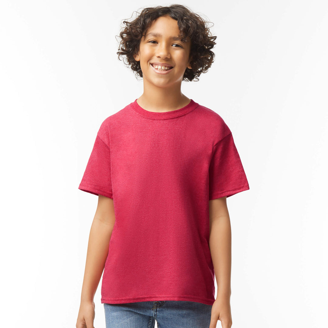 House of Uniforms The Heavy Cotton Tee | Youth Gildan Red