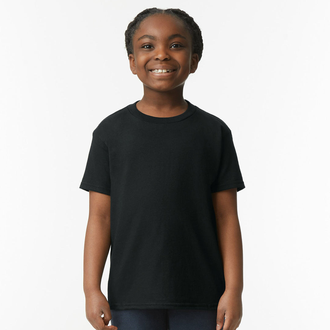 House of Uniforms The Heavy Cotton Tee | Youth Gildan Black