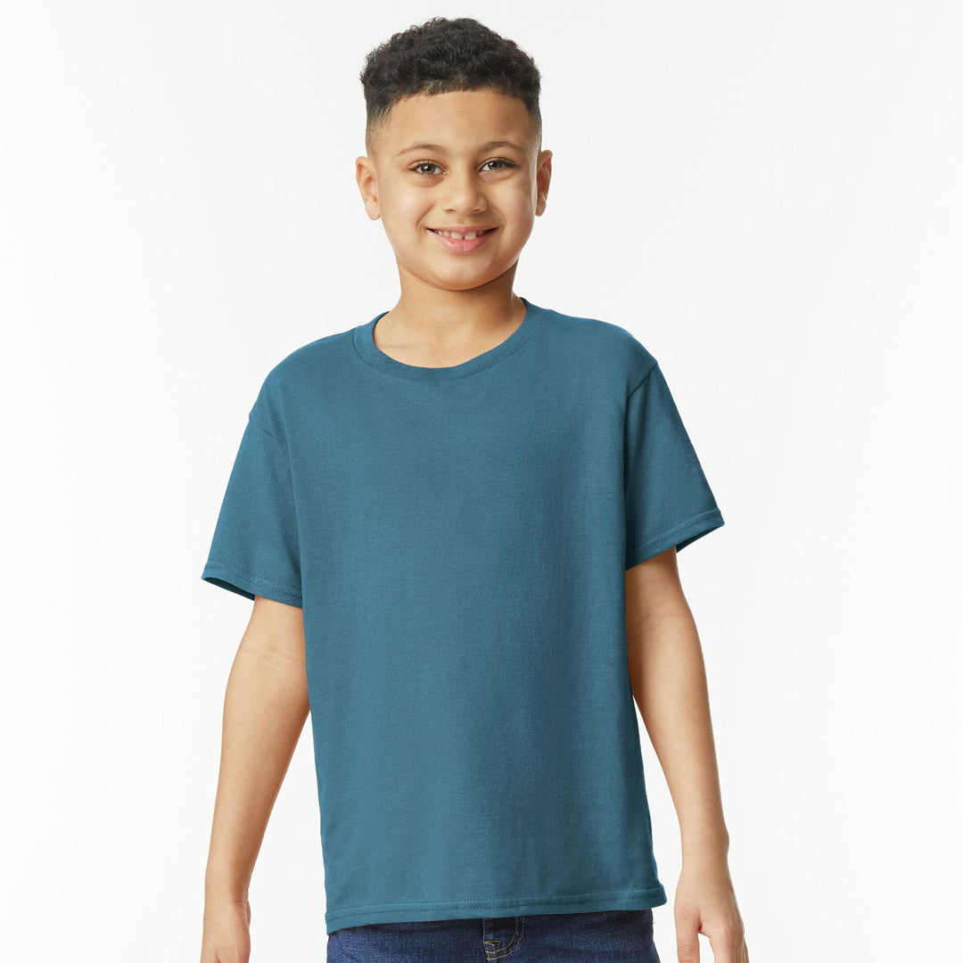 House of Uniforms The Heavy Cotton Tee | Youth Gildan Indigo