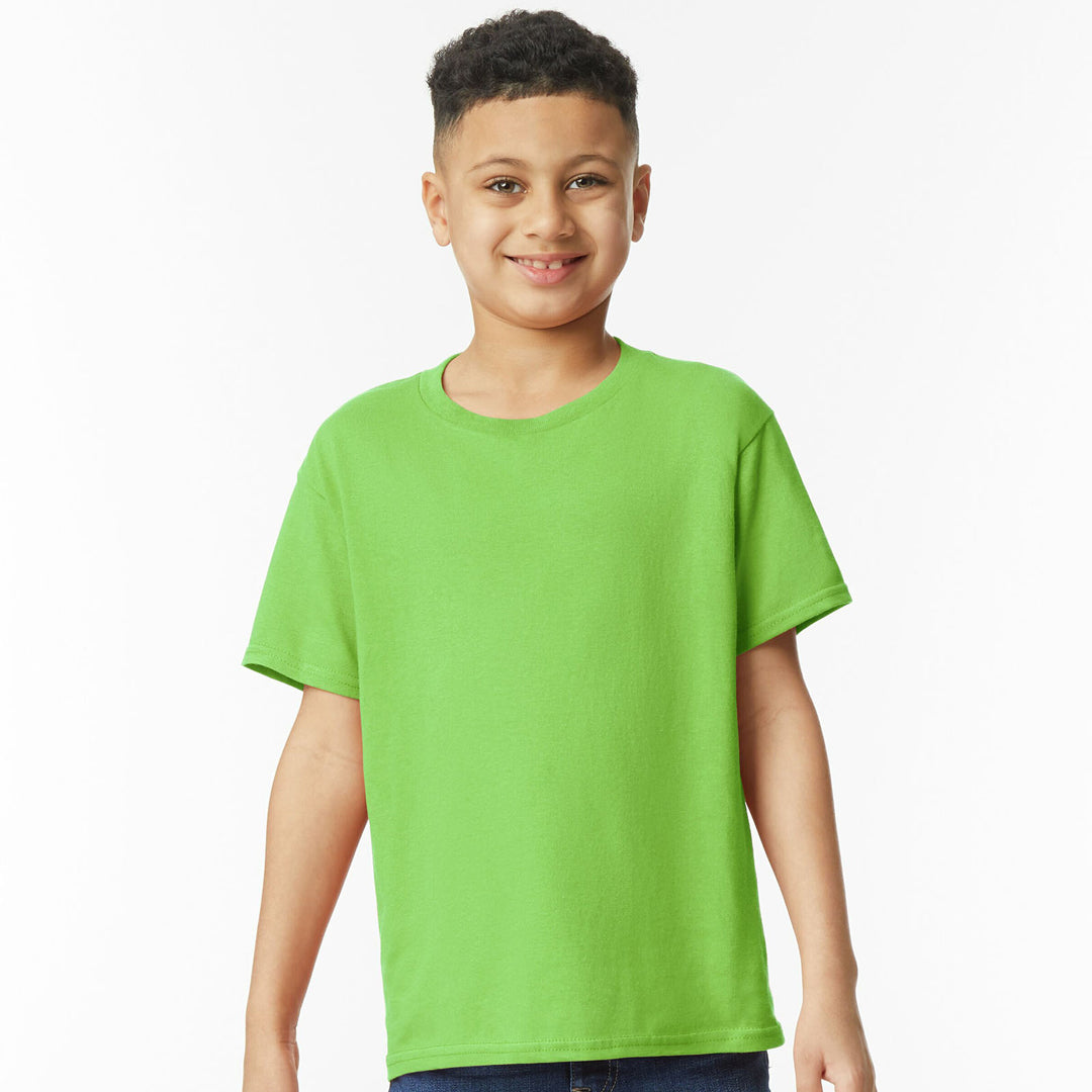 House of Uniforms The Heavy Cotton Tee | Youth Gildan Lime