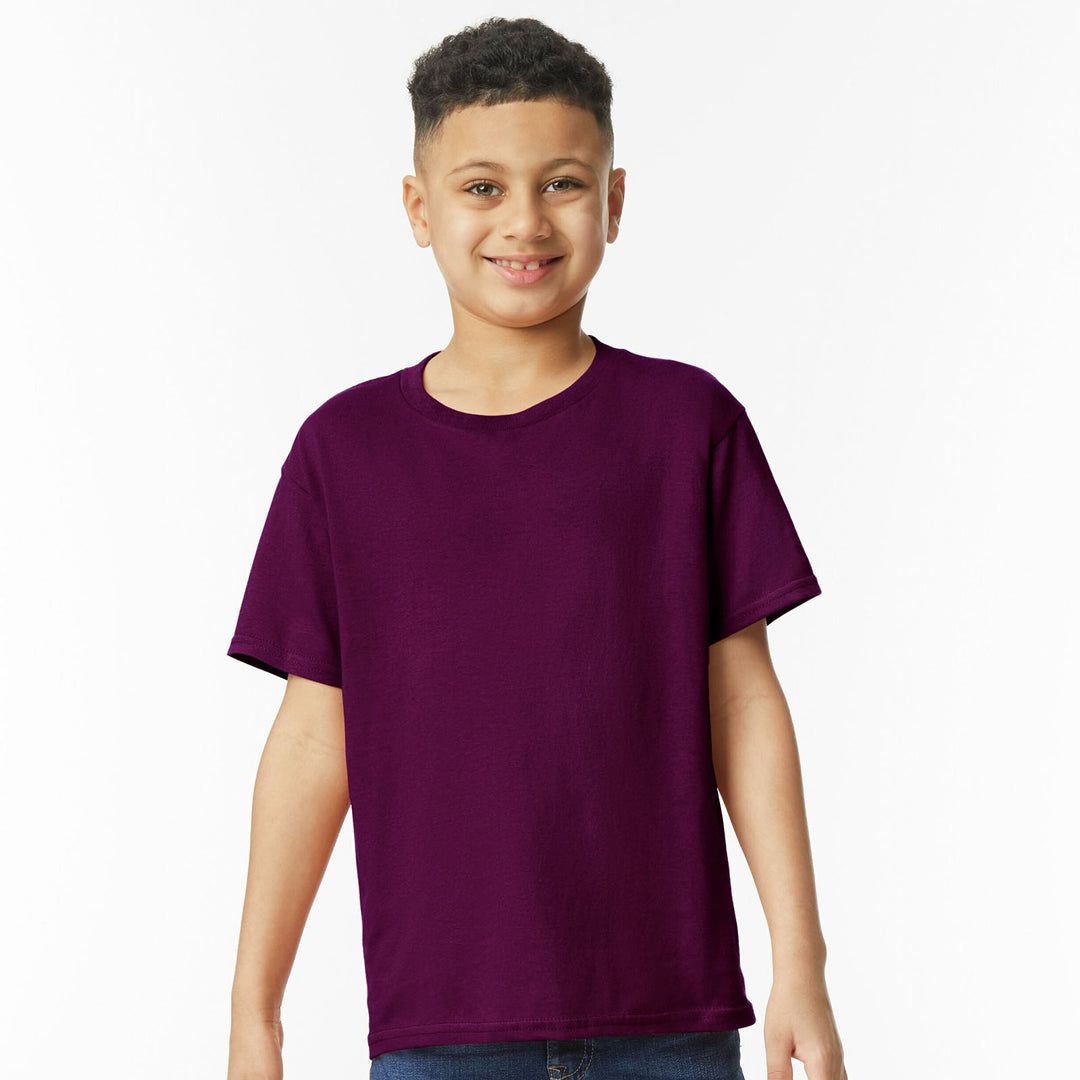 House of Uniforms The Heavy Cotton Tee | Youth Gildan Maroon