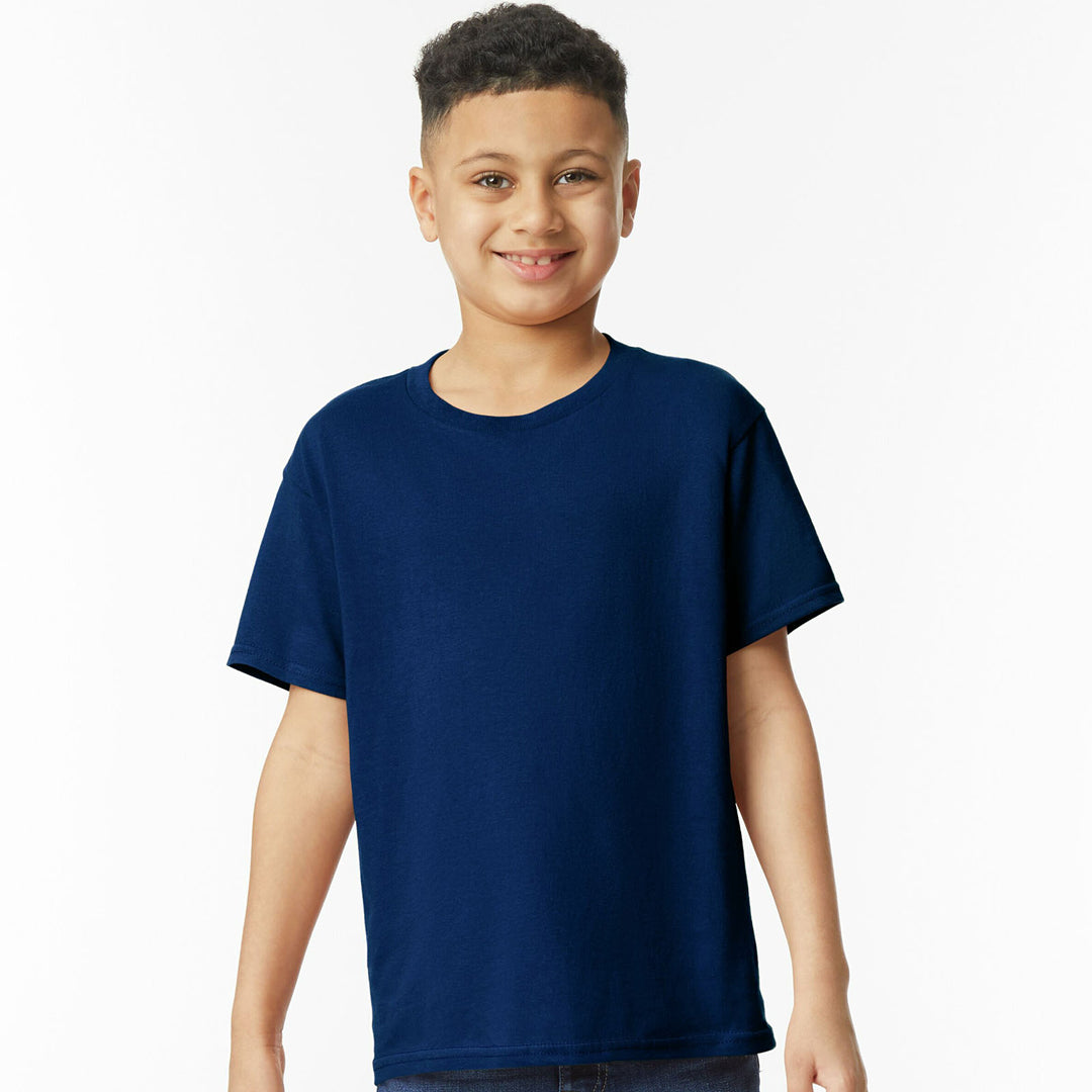 House of Uniforms The Heavy Cotton Tee | Youth Gildan Navy