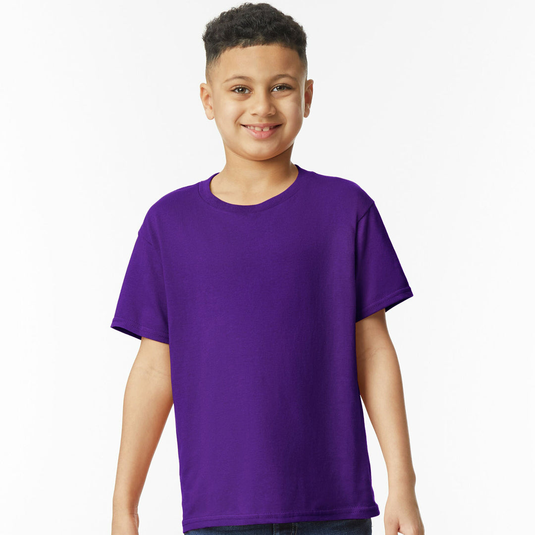 House of Uniforms The Heavy Cotton Tee | Youth Gildan Purple