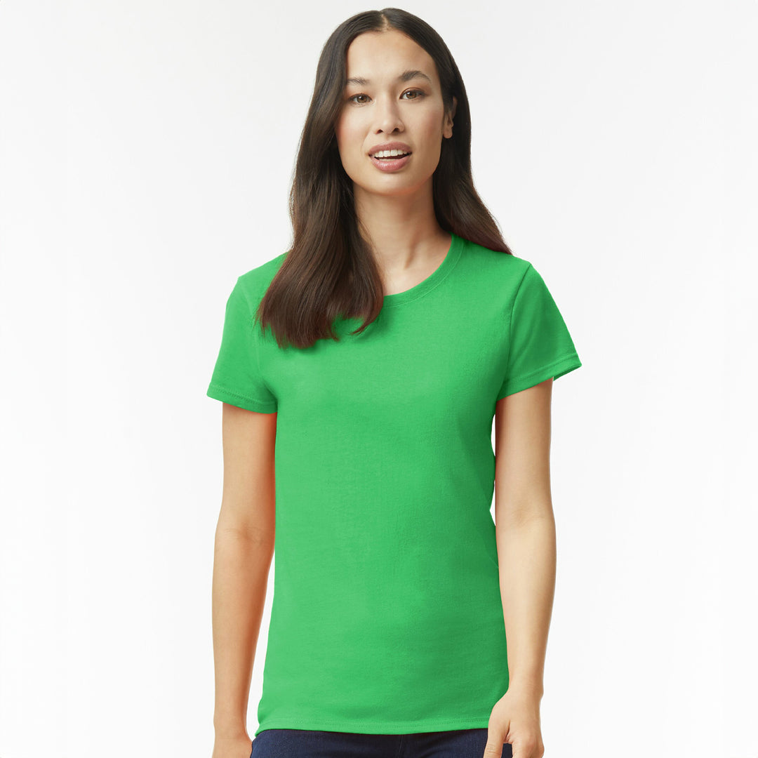 House of Uniforms The Heavy Cotton Tee | Ladies Gildan Irish Green