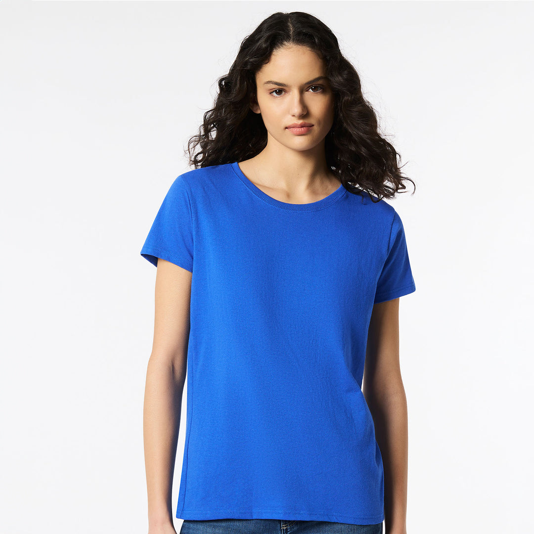 House of Uniforms The Heavy Cotton Tee | Ladies Gildan Royal