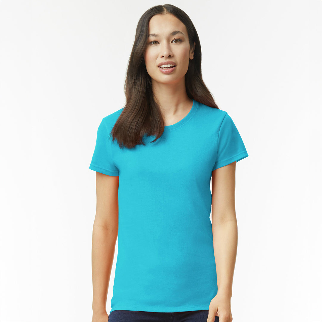 House of Uniforms The Heavy Cotton Tee | Ladies Gildan Sapphire