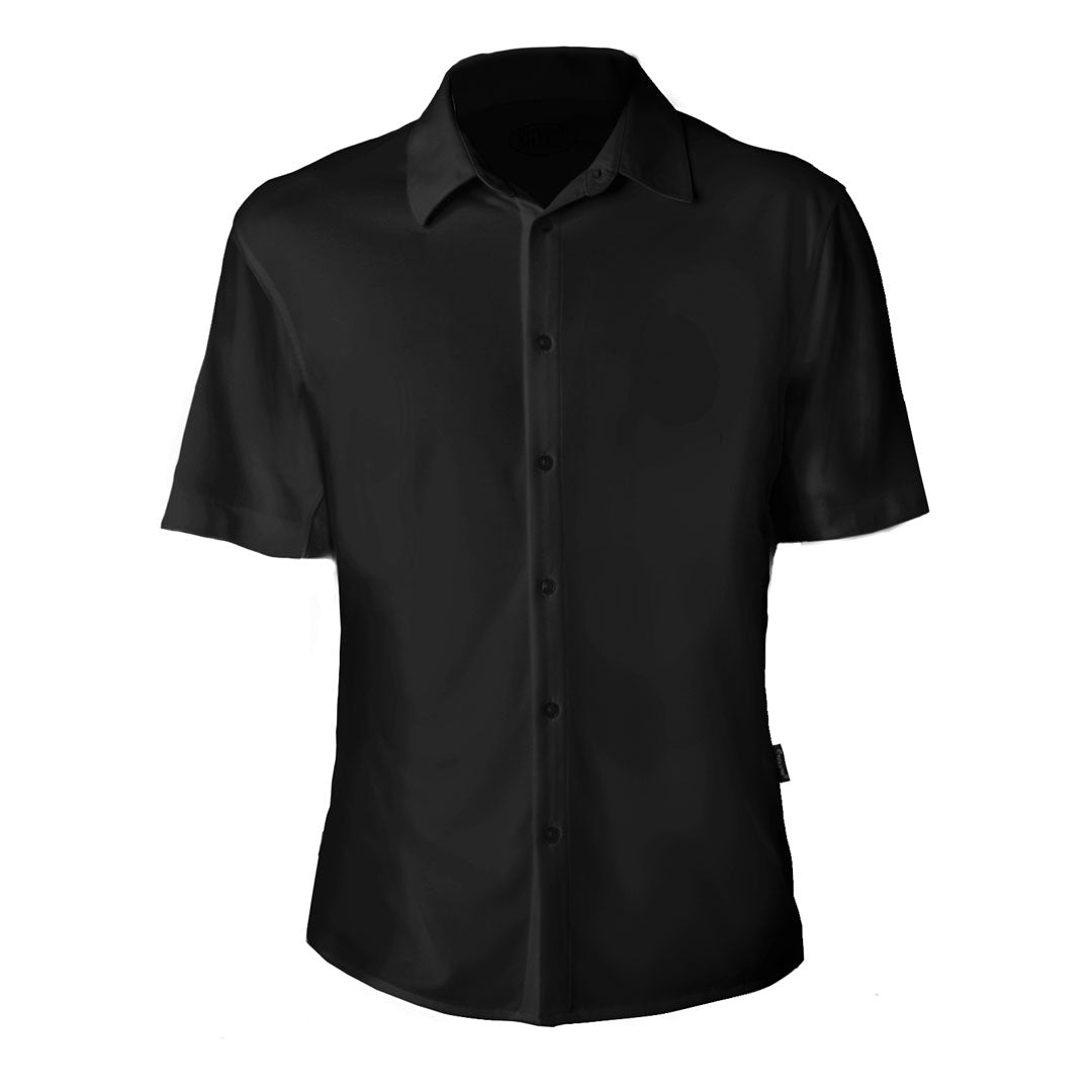 House of Uniforms The Liberty Shirt | Short Sleeve | Mens Stencil Black