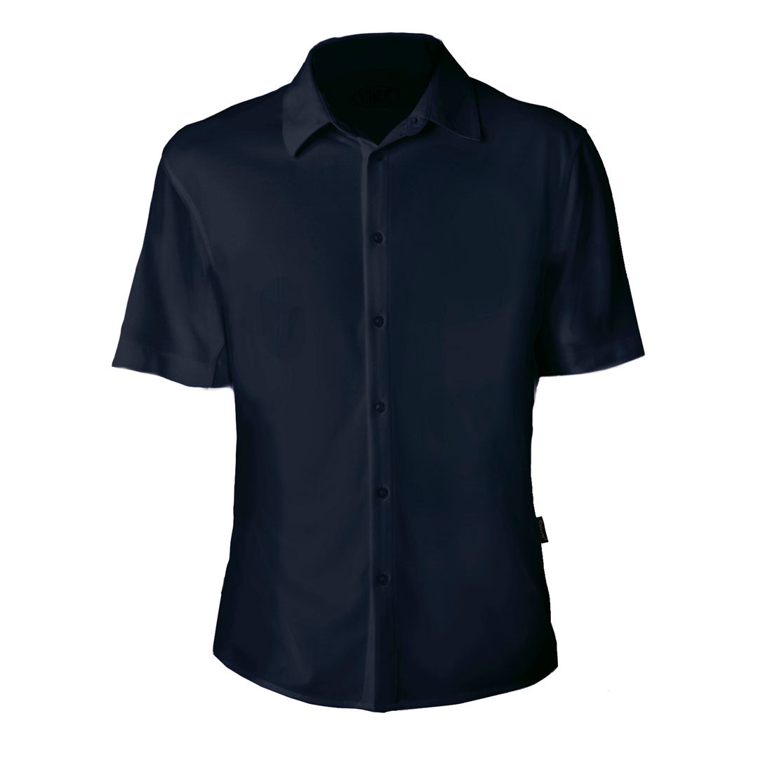 House of Uniforms The Liberty Shirt | Short Sleeve | Mens Stencil Navy