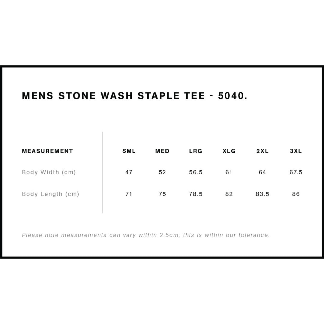 House of Uniforms The Stone Wash Tee | Mens | Short Sleeve AS Colour 