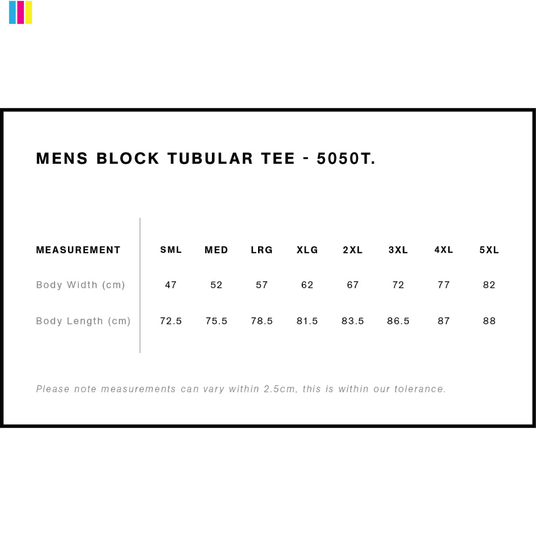 House of Uniforms The Block Tubular Tee | Mens | Short Sleeve AS Colour